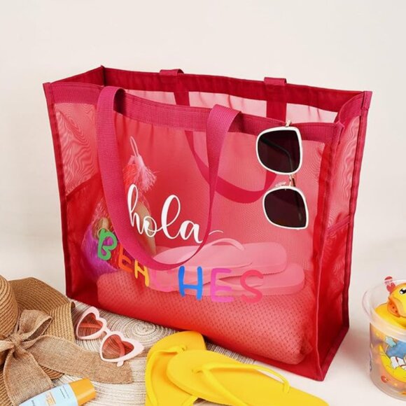 Hola Beaches Mesh Beach Tote – Lightweight, Sandproof & Spacious - Picture 6 of 6